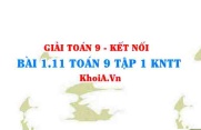 Bài 1.11 SGK Toán 9 tập 1 Kết nối tri thức